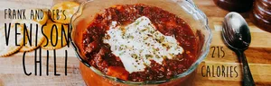 Sweet and Spicy Venison Chili (215 Calories Per Serving)
